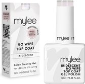 Mylee Iridescent No-Wipe Gel - Vernis à ongles Top Coat 15 ml UV/ LED Nail Art Manucure Pédicure pour un usage professionnel et domestique - Longue durée et facile à appliquer