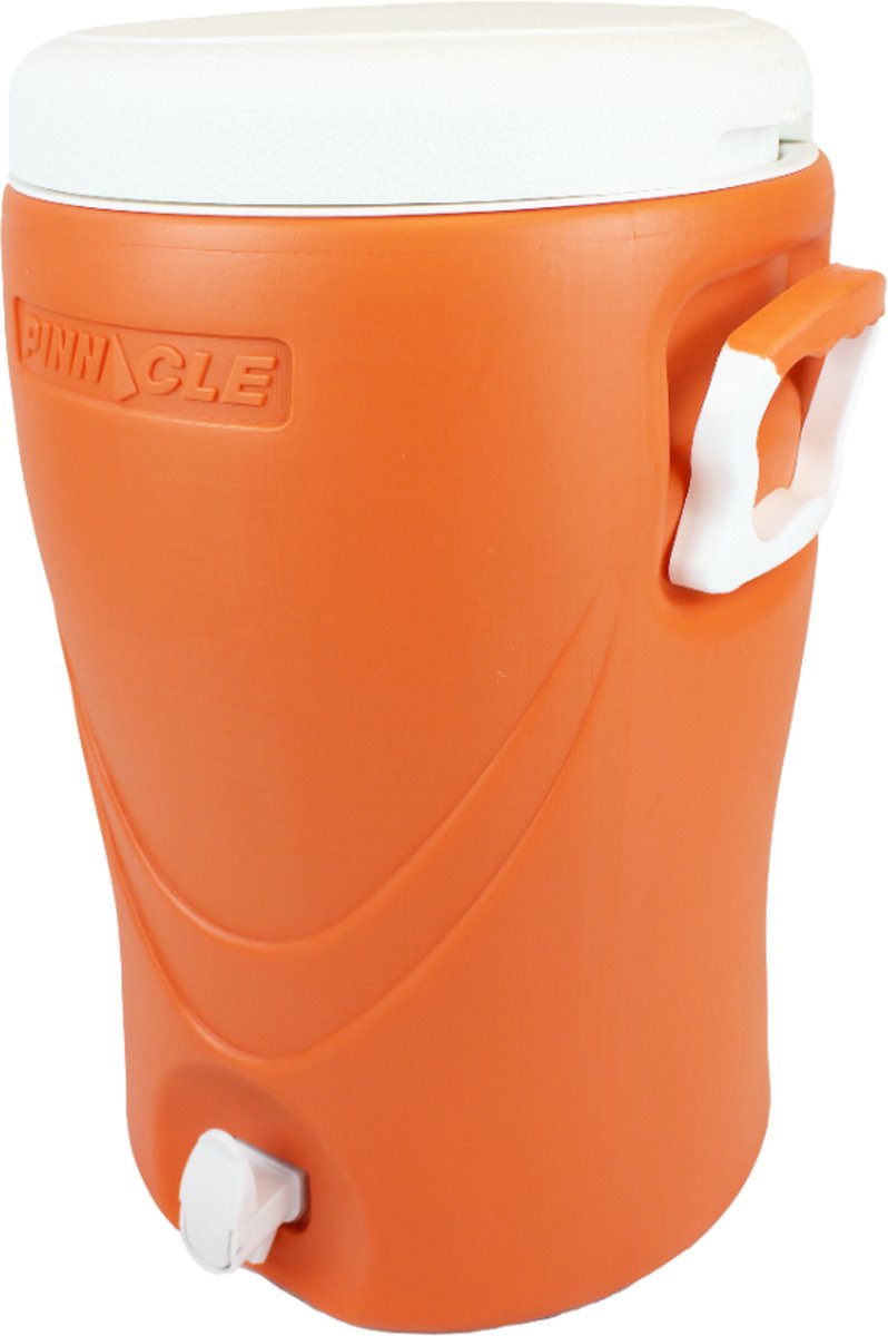 Pinnacle Platino 5 Gallon - Geïsoleerde Drankdispenser / Drankkoeler met kraantje - 20 Liter - Oranje