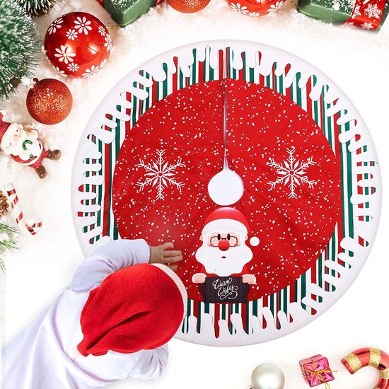 Jupe de sapin de Noel de 78 cm toile de sapin de Noel ronde support de sapin de Noel. bol