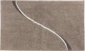 Casilin Badmat Antislip 70x120cm Carve - Waterabsorberende Badkamermat - Wasbaar en Sneldrogend - Voor Douche en Bad - Hoogpolig - Acryl - Rechthoek - Sand