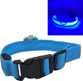 LED halsband hond | Maat S | 34 - 41 cm | USB oplaadbaar | Blauw | Veilig wandelen met verlichting