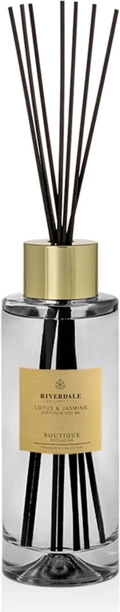 Riverdale - Geurstokjes - Boutique Exclusive lijn - Lotus & Jasmine- 500ml fles