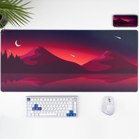 HIVEM1ND Enchanted Valley - Tapis de souris de Gaming - Tapis de souris - Sous-main de bureau - 90x40 CM