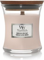 WoodWick Geurkaars Mini Vanilla & Sea Salt 85 gr