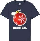 Kerstbal - Foute kersttrui kerstcadeau - Dames / Heren / Unisex Kleding - Grappige Kerst Outfit - T-Shirt - Unisex - Navy Blauw - Maat 4XL
