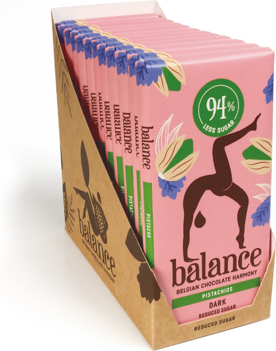 Goedkoopste Balance | Tablet Puur | Pistache | 12 Stuks | 12 x 100 gram