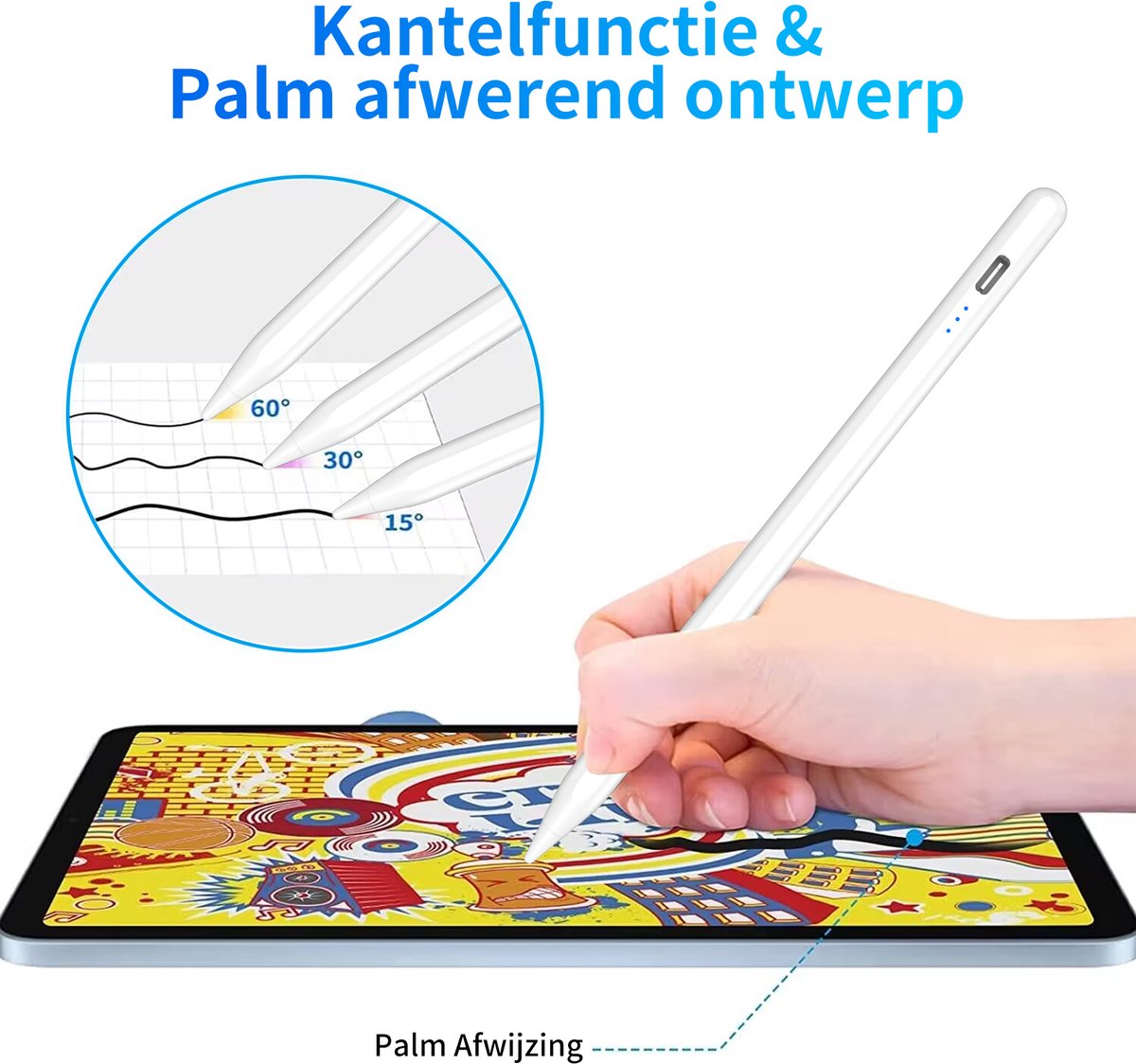 COO Stylet pour iPad 10e/9e, Apple Pen avec rejet de la paume, stylet pour  (2018-2023)