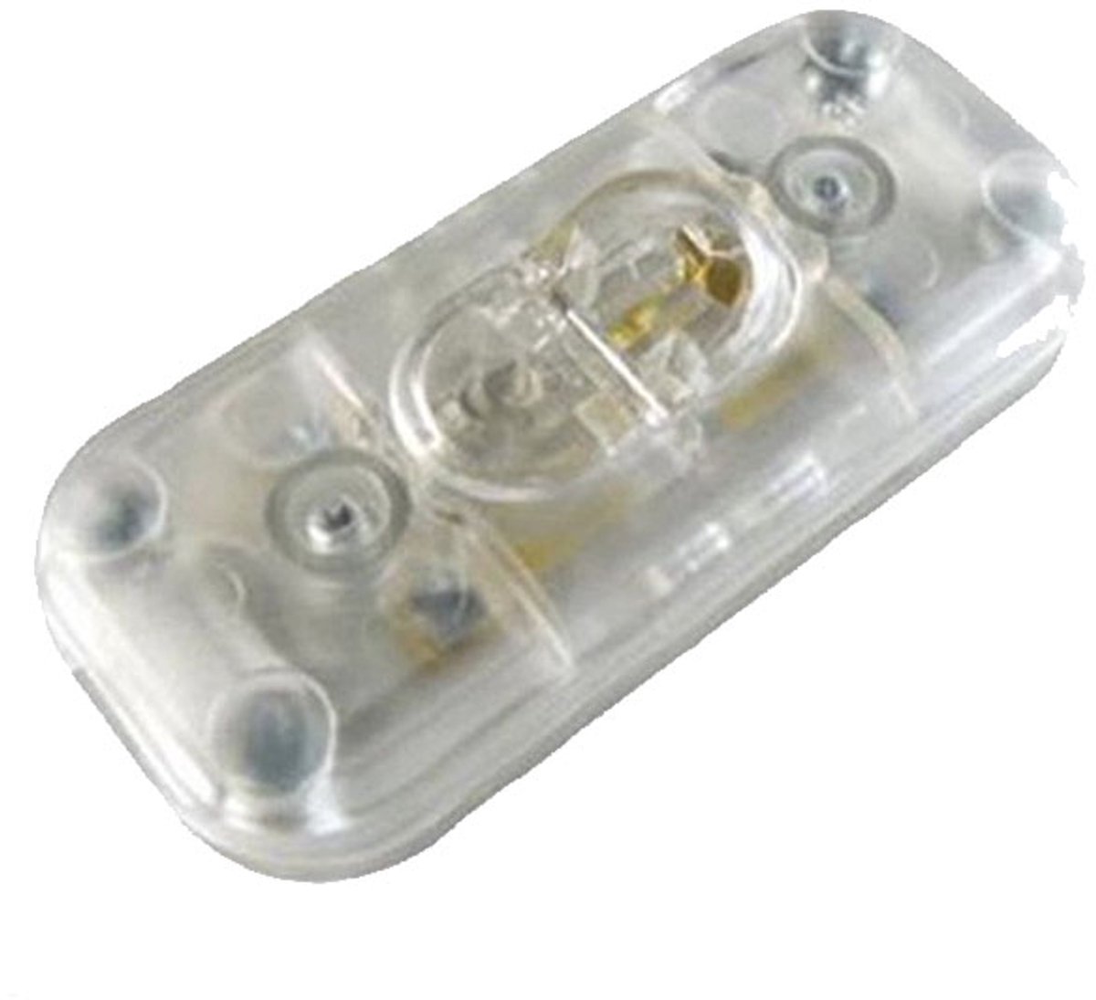 Orbit Electronic Snoerschakelaar - Aan of Uit - 6x2,5x2cm - 250V/2A - Transparant