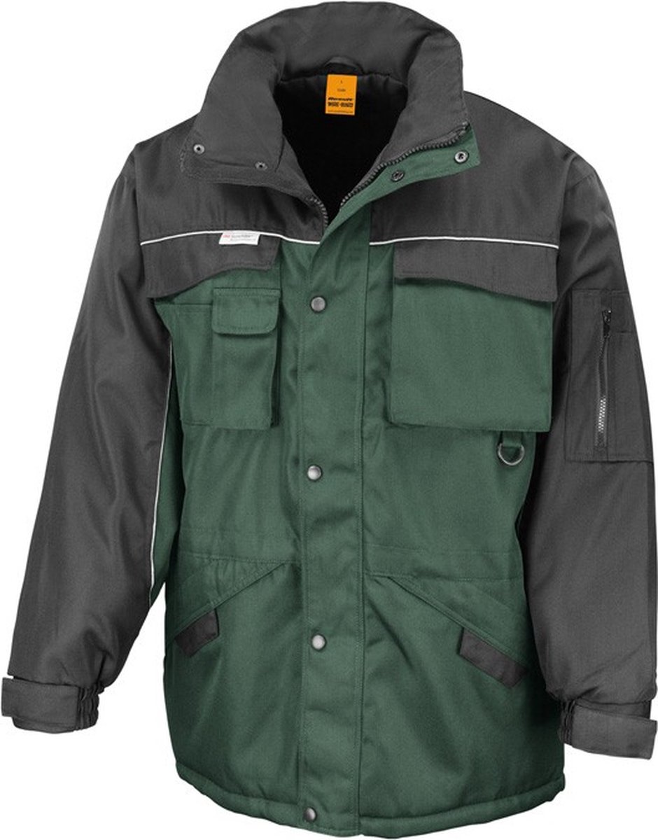 Result Heavy Duty Combo Coat RT72 - Bottle Green/Black - XXL
