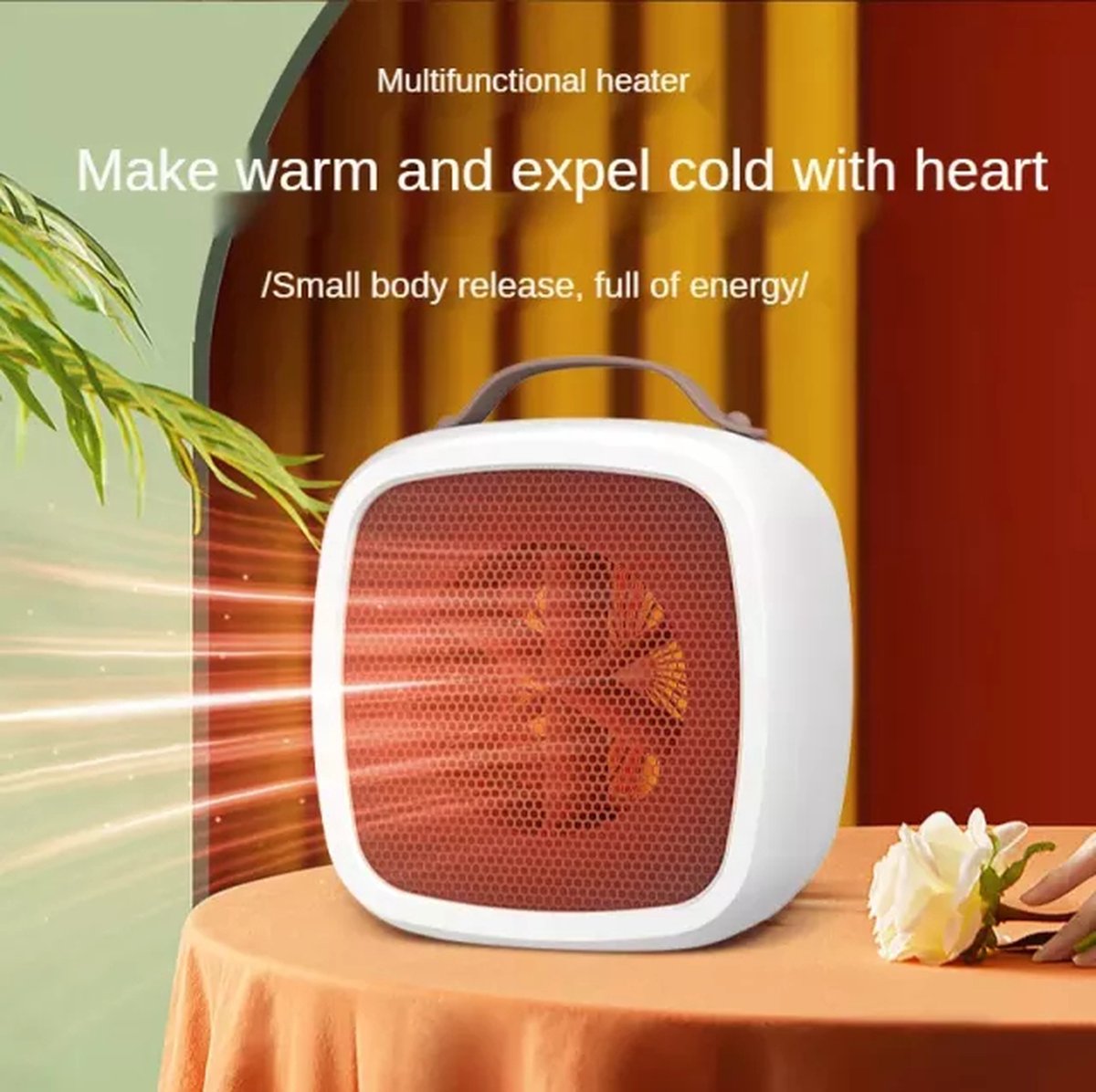 Kubus Heater Wit Design Verwarming Elektrische Kachel 220V Blower Warme lucht blazer. Energie zuinige verwarming.