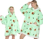 Blanket Hoodie Avocado Voor Volwassenen / Tiener - Draagbaar Deken - Oversized Trui / Hoodie