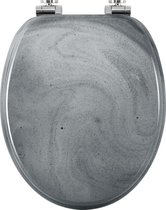 BukkitBow - Toiletbril met Softclose - Toiletbril / Toiletzitting met Print - Antibacterieel - Limestone