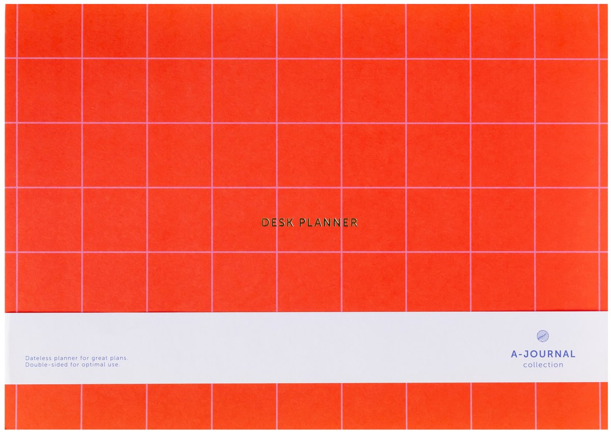 A-Journal - Weekplanner bureau - Lavendelrood geruit - Ongedateerd