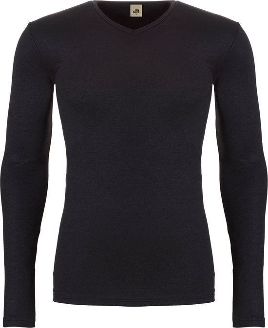 thermo shirt v-neck long sleeve zwart voor Heren | Maat XL | bol