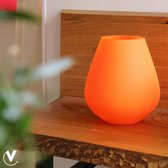 Vase | Tasman | Orange fluo | Ø18 x H20 cm