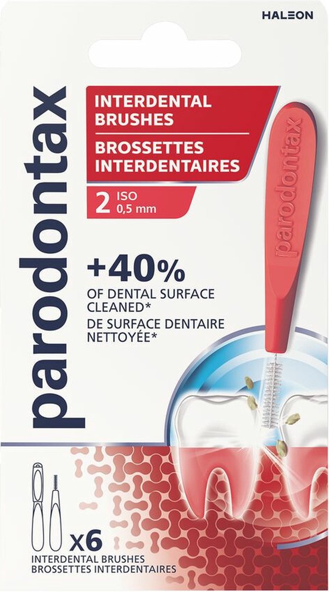 Parodontax - Ragers - Interdentale Ragers 0,5 mm - ISO Maat 2 - 6 ragers - Bulkverpakking - 3 stuks