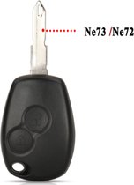 Étui pour clé de voiture Renault 2 boutons - Taille de clé Ne72 / NE 73 Étui de remplacement pour Renault Kangoo / Clio / Master / Twingo / Logan / Sandero