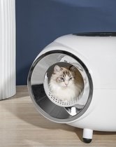 SpirePets ronde kattenbak met geur beheersing - geschikt voor grote katten