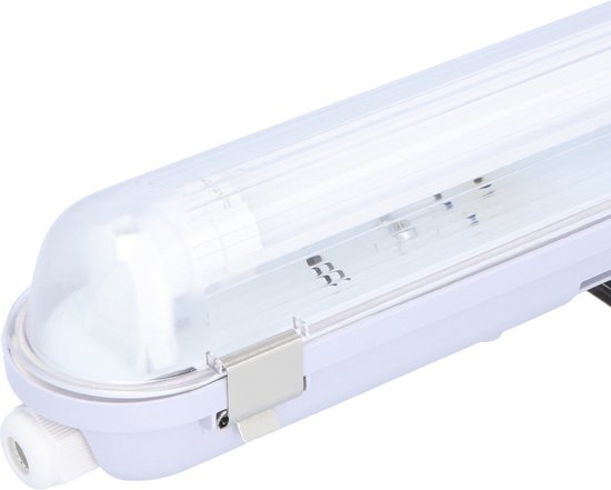 LED TL armatuur IP65 120 cm - 4000K - 12-18W 3600lm - 200lm/W - incl. flikkervrije LED buizen - koppelbaar