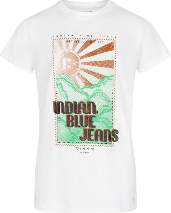 Indian Blue Jeans T-shirt Indian Sunrise T-shirts & T-shirts Filles - Chemise - Blanc cassé - Taille 176