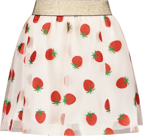 Moodstreet Triple Layer Tulle Jupe Strawberry Jupes Filles - Blanc Cassé - Taille 122/128