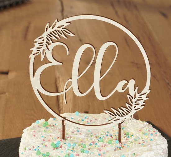 Gepersonaliseerde verjaardag bruiloft doop taart topper | sinterklaas l Houten Liefde Hart Naam Volledig Aanpasbaar/ cake topping/ bruiloft topping/taart topper