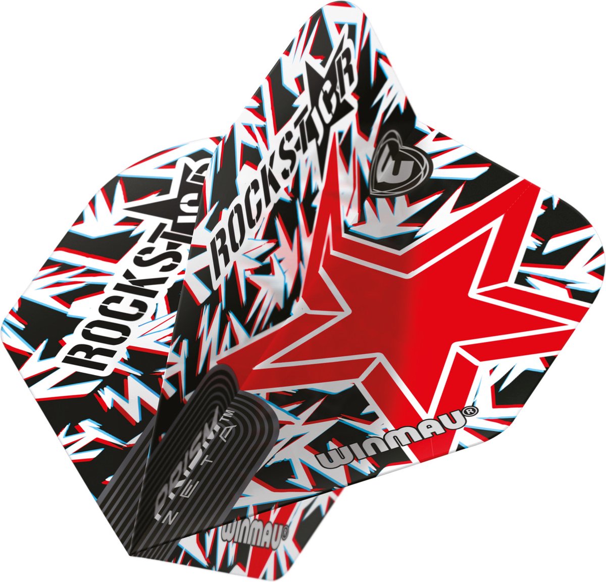 WINMAU - Prism Zeta Joe Cullen Rockstar 3 dart vluchten - 1 sets per pakket (3 dartvluchten in totaal)