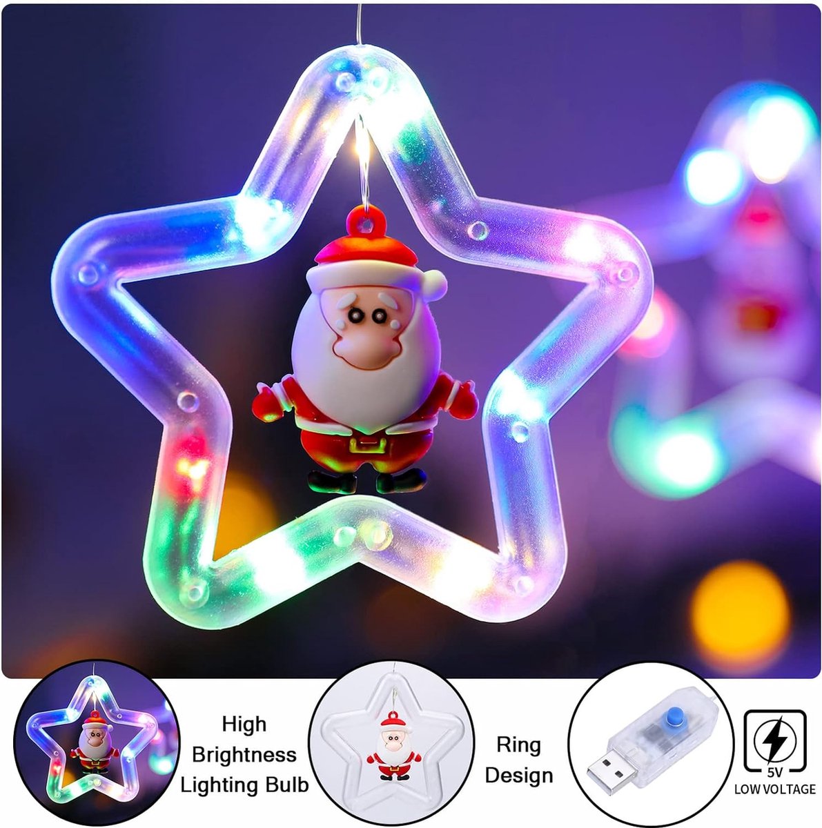 URBNLIVING 3 Stuks Oplichtende LED Kerstboom Kegels, Kerst Kegel