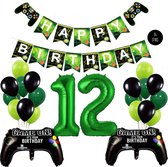 Snoes Mega Game Gamers Helium Verjaardags Ballonnen Feestdecoratie Green Cijfer Ballon nr 12