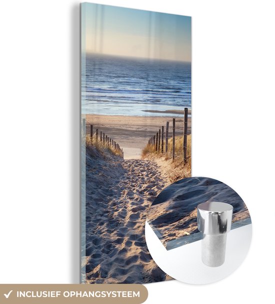 Tuinposter - 120x80 cm - Strand - Zee - Nederland - Duinen - Zon