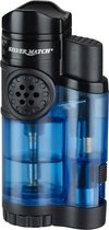 Silver Match Deluxe Hervulbare Aansteker - Vuurwerk Aansteker - Gasbrander - Gasaansteker - BBQ - Windproof - Blauw