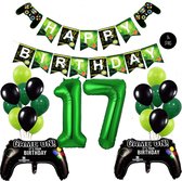 Snoes Mega Game Gamers Helium Verjaardags Ballonnen Feestdecoratie Green Cijfer Ballon nr 17