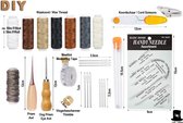 Bob Online™- 31 Delige - Leer Reparatie Set - Leerbewerking Naaiset - Leernaalden, Leernaaigaren & Naai Accessoires - Leder, Stof, Denim, Canvas Enz. – 31 Piece – Leather Repair Set – Leather working Tool Kit