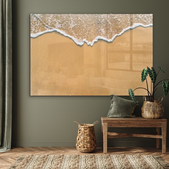 MuchoWow® Peinture sur verre 180x120 cm - Peinture sur verre acrylique - Plage - Été - Mer - Photo sur verre - Peintures