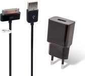 Chargeur 2A + câble 1,2m. Chargeur et câble de chargement adapté pour Apple iPhone 3G, 3Gs, iPhone 4, 4s, iPad 1, iPad 2, iPad 3, iPod Classic, iPod Mini, iPod Nano 1, 2, 3, 4, 5, 6, iPod Touch 1, 2, 3, 4