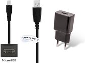 2A lader + 1,8m Micro USB kabel. Oplader adapter en oplaadkabel geschikt voor o.a. Samsung Galaxy On7 Pro, On8, S i9000, S Plus, Ace, Champ, Chat, Corby, Mega, Metro, Grand, Instinct, Omnia, Fame