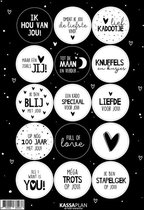 stickers Liefde cadeaustickers sluitzegel 15 stuks