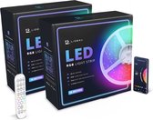 Lideka® - LED Verlichting Strips - Totaal 25 Meter - Pakket Van 10 + 15 - met Afstandsbediening - Gaming accesoires - Licht strip - Led Lights - Verlichting RGB