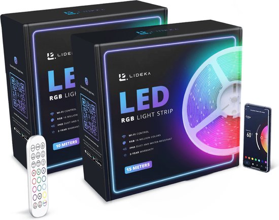 Lideka® – Bande LED 10 mètres (2x5) – Google Home & Alexa – Accessoires de  Gaming –