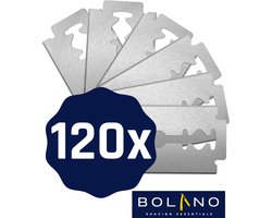 Bolano® Safety Razor Blades - Scheermesjes RVS - Stainless Steel Double Edge - 120 stuks - Shavette mesjes - Vlijmscherp - Duurzaam Scheren - Slow Shave