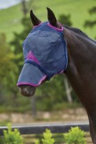 Weatherbeeta - Durable Mesh Mask - Vliegenmasker - Met Neus - Navy Purple - Maat Pony