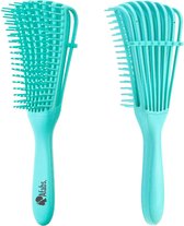 Afabs® Anti-klit Haarborstel | Detangler brush | Detangling brush | Kam voor Krullen | Kroes haar borstel | Groen
