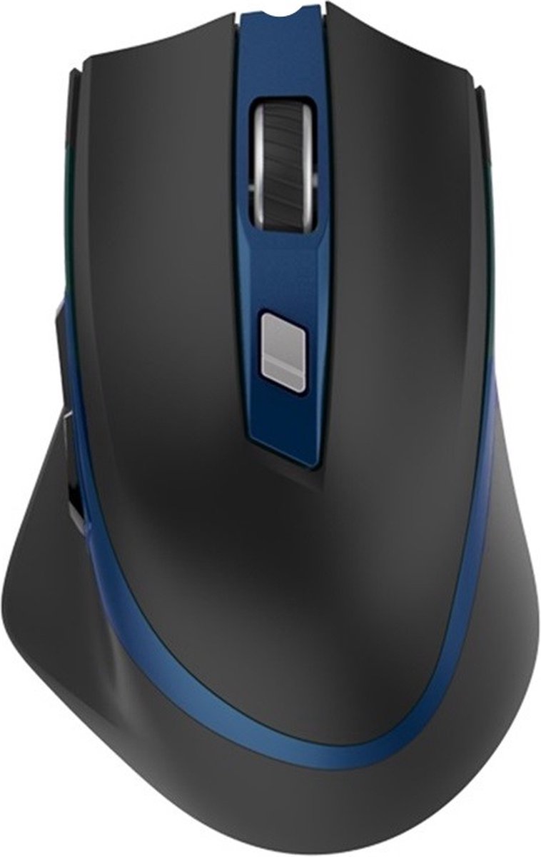 Draadloos muis - Ergonomische muis - Draadloze computermuis - Comfortabel met duimsteun - Wireless | Blauw G-530