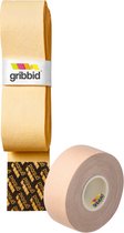 Gribbid Progrip - Hockey Grip - Zeempje - The Original Dutch Chamois - 1Pack Geel & Softtape Natural