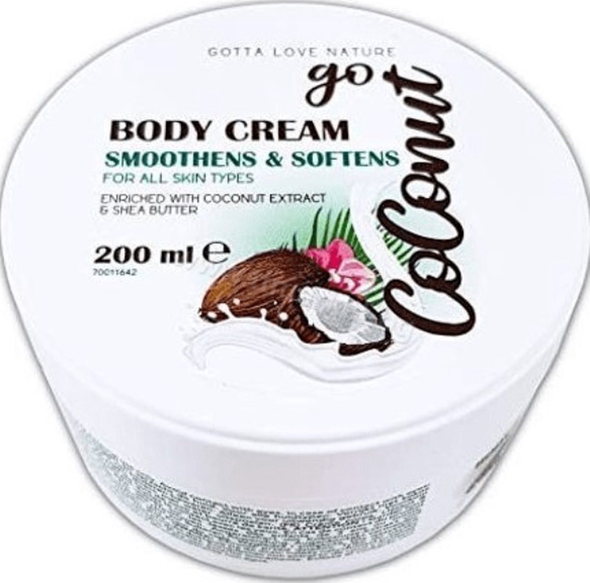 Goedkoopste Gotta Love Nature Coconut Body Cream 200 ml – Kokosnoot Huidcrème - Vegan