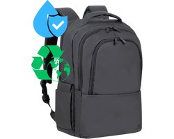Rivacase Laptop Rugzak – Rugzak – Tablet Organizer – Rugzak voor Rondreizen en Zakenreizen – Waterdicht – ECO vriendelijk – 15.6 inch – Zwart