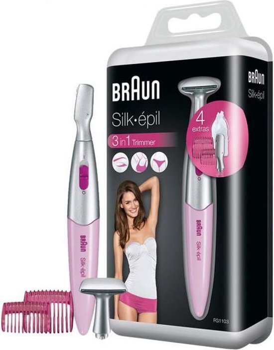 Braun Silk-Épil FG1100 - Precisietrimmer - 3-in-1 - Bikinistyler - Pink