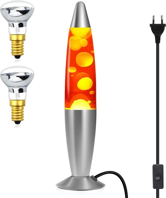 Lavalamp - Rood & Geel - 34 cm - Lava Lamp - Lavalampen