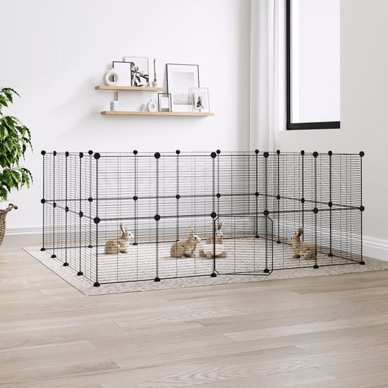 SONGMICS Vrijloop, doe-het-zelf kleine-dierenverblijf, kleine-dierenkooi, puppyrun