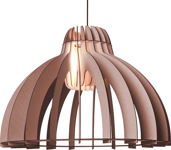 Van Tjalle en Jasper | Granny Smith XL hanglamp - Aged Pink | Bouwpakket | Extra Groot | MDF (hout) - Laser gesneden | Roze | E27 fitting | Dimbaar - Geschikt voor dimbare E27 LED lichtbron | Uniek Dutch Design Product | Gemaakt in Amsterdam